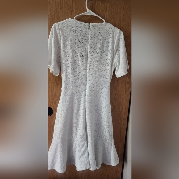 Michael Kors White Asymmetrical Wrap Mini Dress - Picture 2 of 4